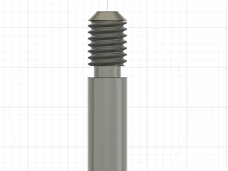 Dowel pin with threaded end - For Holmegaard Lamp