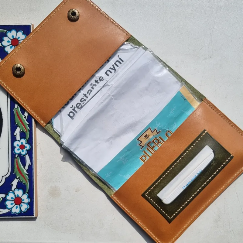 leather tobacco pouch template
