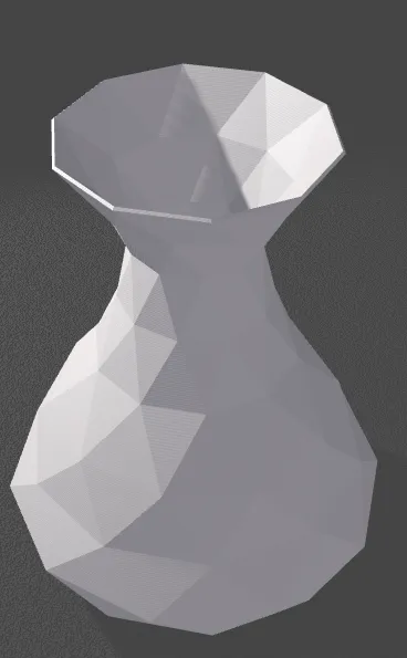 low poly vase