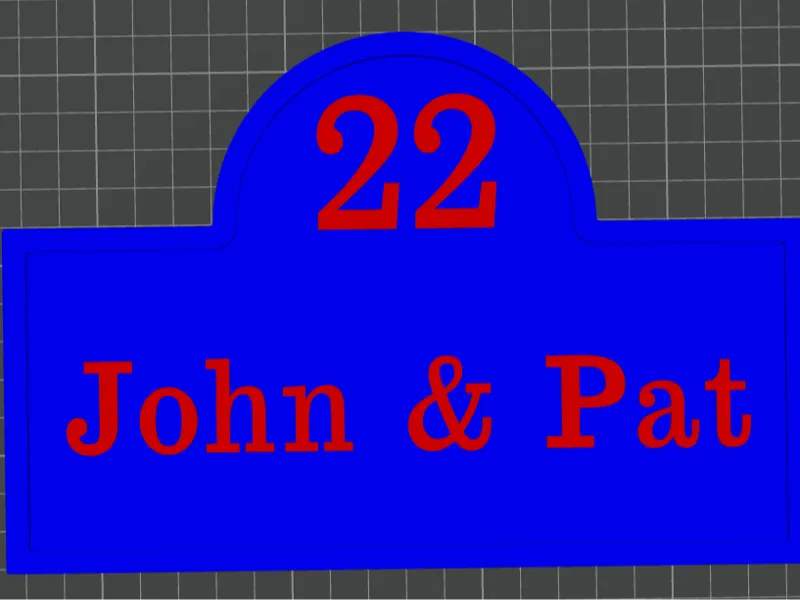 House Sign with Text