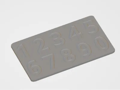Number Calligraphy Template