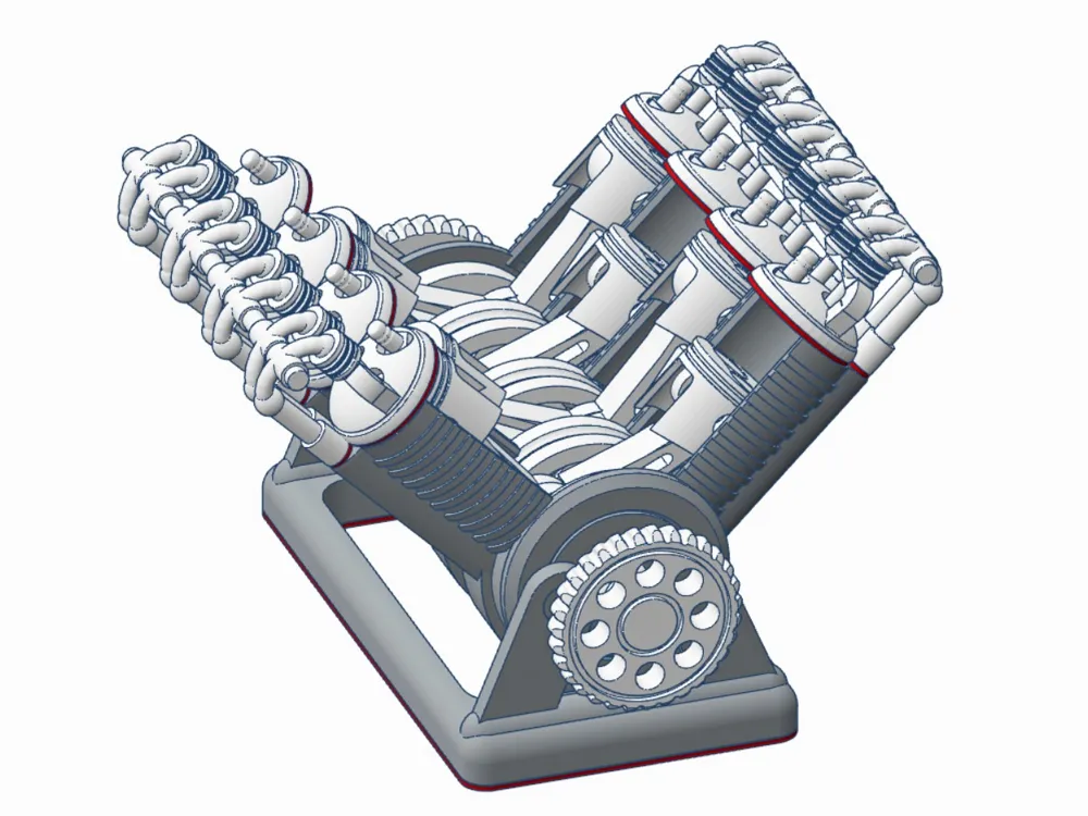 V90 8 Cylinder Engine (v60 4 cylinder) by Bootjevaarder MakerWorld ...