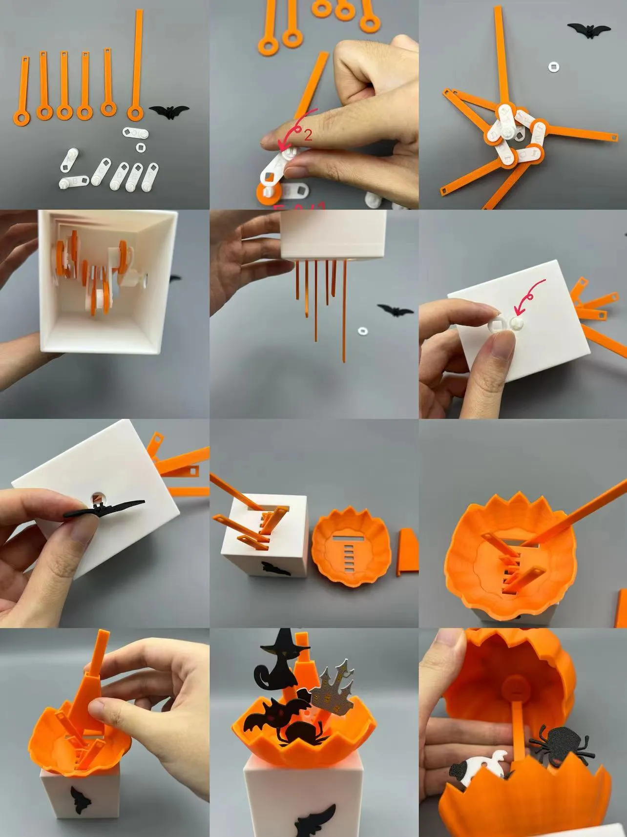 Halloween pumpkin——a flexi toy - Free 3D Print Model - MakerWorld