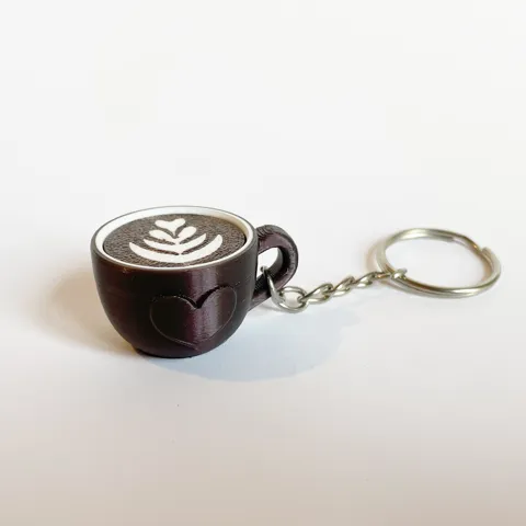 Cute Coffee Lovers keychain view 3