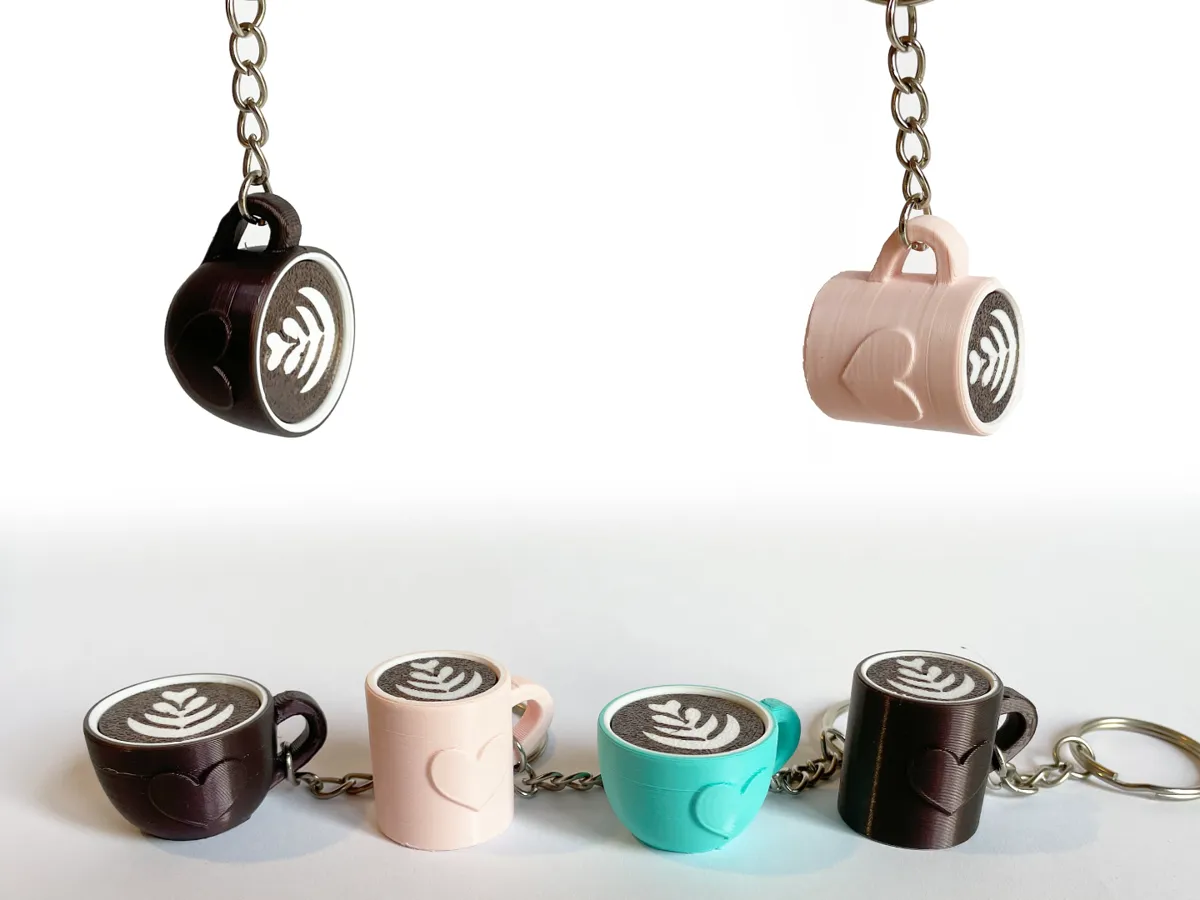 Özel Tasarım Sevimli Kahve Severler Anahtarlık Dekoratif Hediye Koleksiyonluk