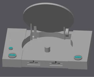 PlayStation 1 coaster holder with controllers