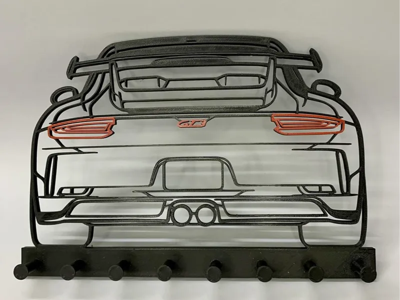 porsche GT3 silhouettes key rack/ key holder 