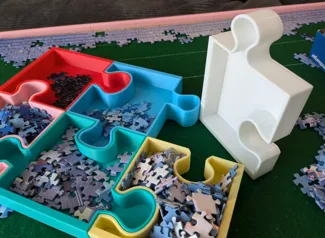 Puzzle sorting boxes