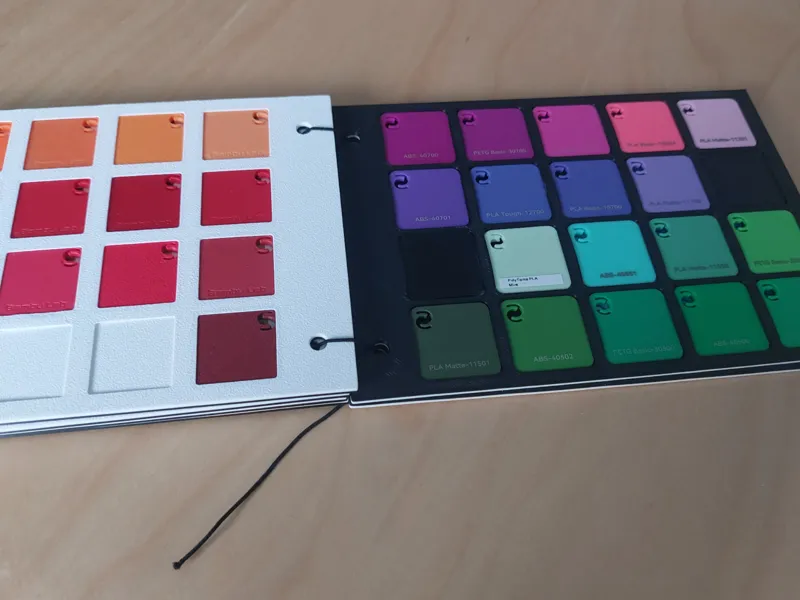 Flat Filament Swatches Book Dual Color