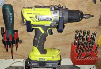 Ryobi 18v drill wall mount
