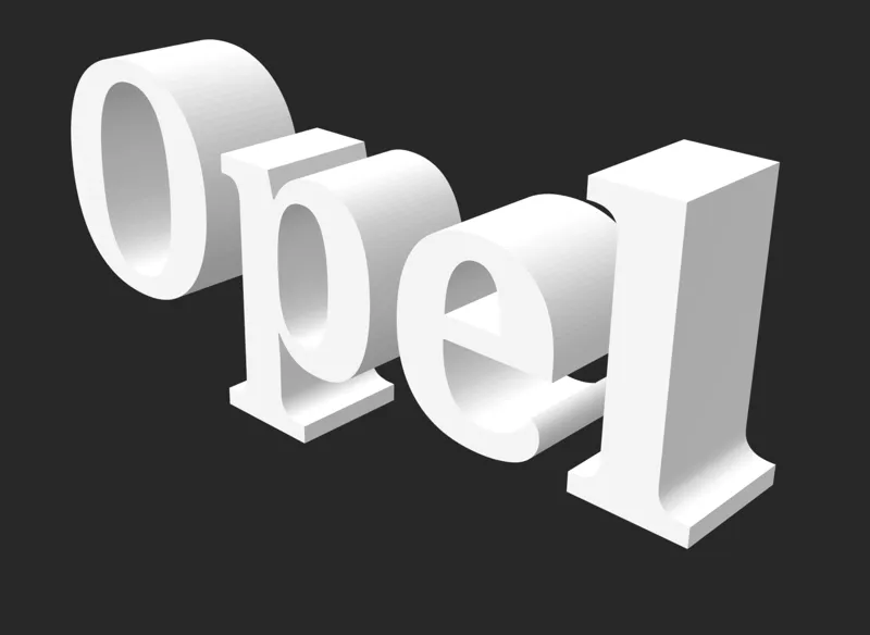 Opel Logo and badge #2 - 3D models
