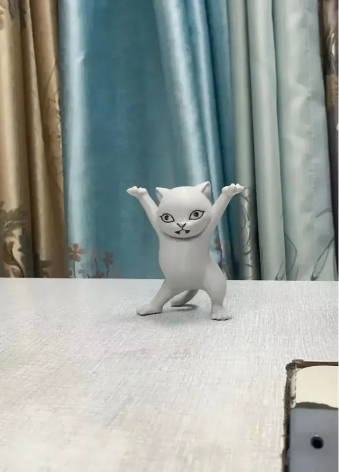 网红妖娆猫，托举摆件