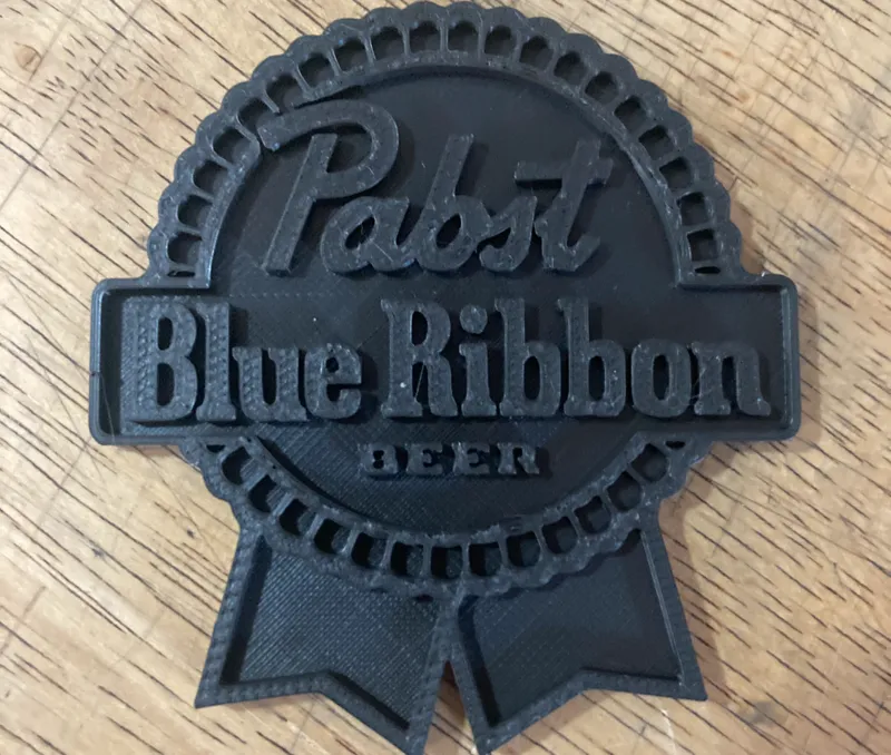 Pabst Blue Ribbon Logo 3D