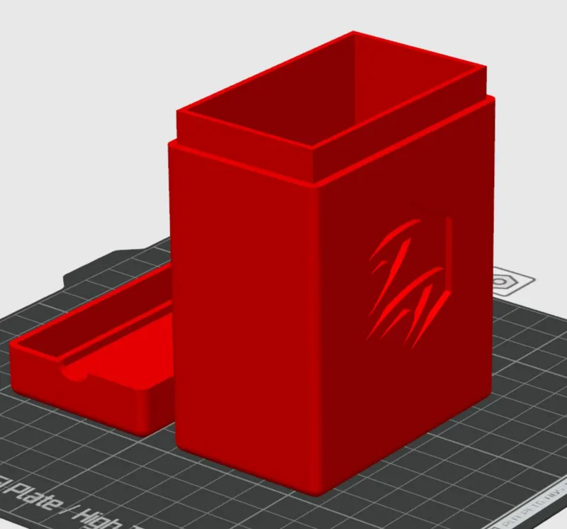 Lorcana Ruby Deck Box Holds Cards With Sleeves