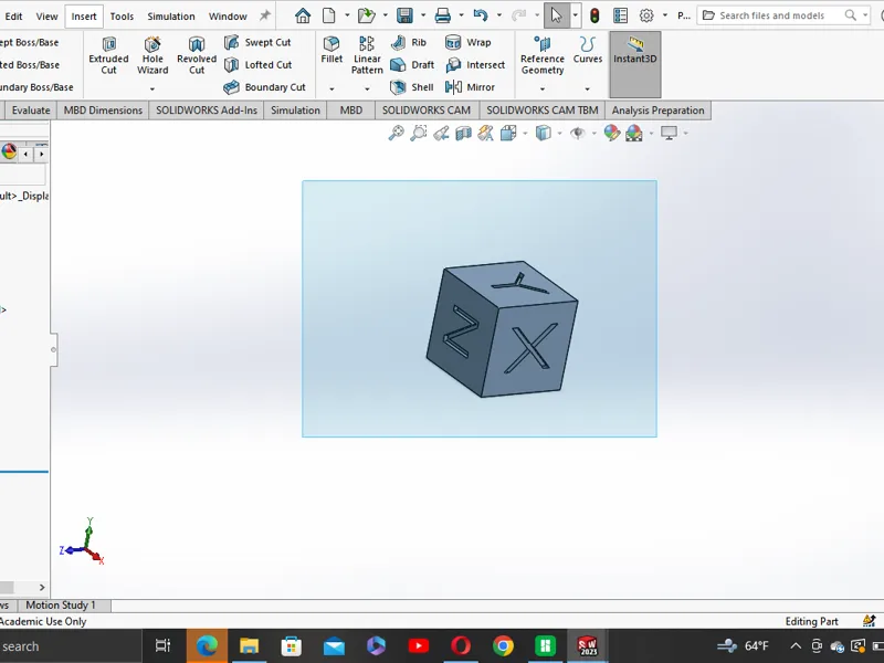 test cube 