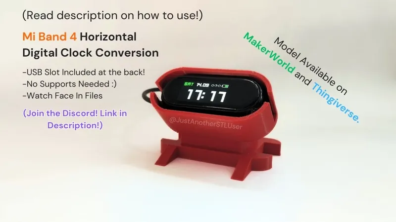 Mi Band 4 Horizontal Desk Clock Conversion