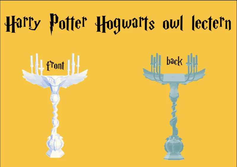 Harry Potter Hogwarts owl lectern 哈利波特霍格沃茨猫头鹰讲台