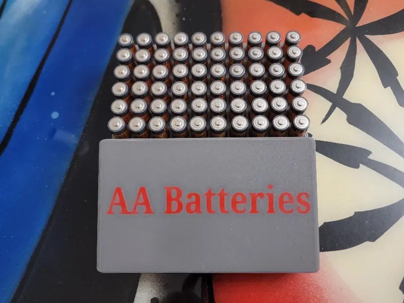 AA Battery Storage Box