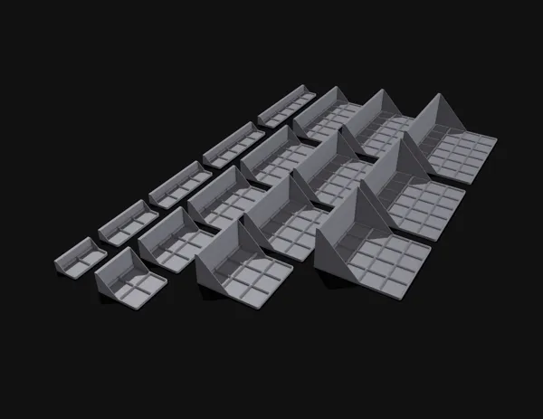 Étagères Gridfinity pour mur de rangement alvéolé