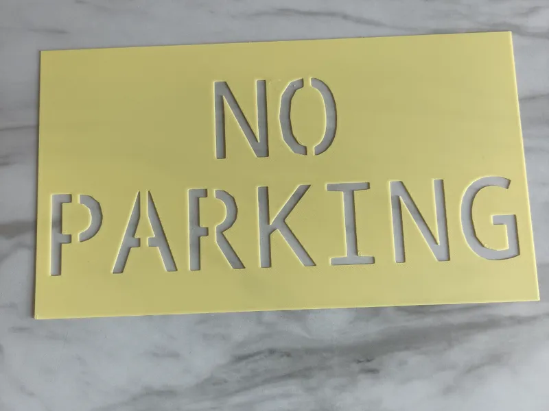 NO PARKING Stencil