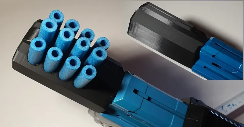 NERF stock with dart holder