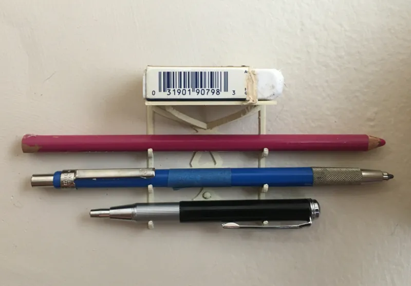 Small Wall Pen Rack with Shelf