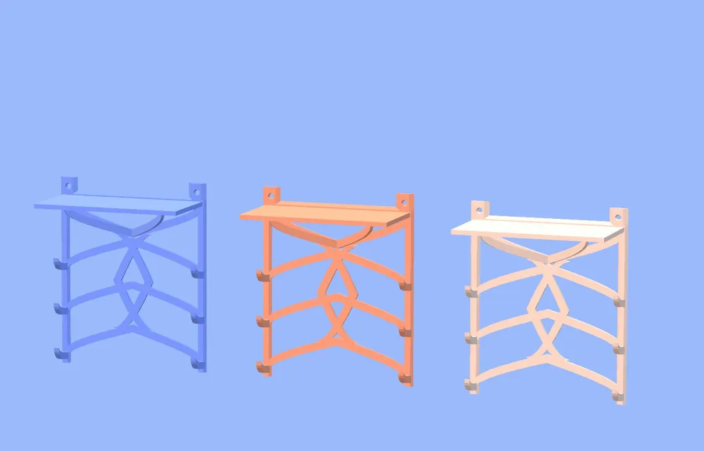 Pen Cal Rack Small Wall Pen Rack with Shelf by Funkybuild - MakerWorld