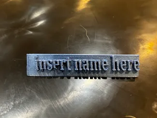 Name plate