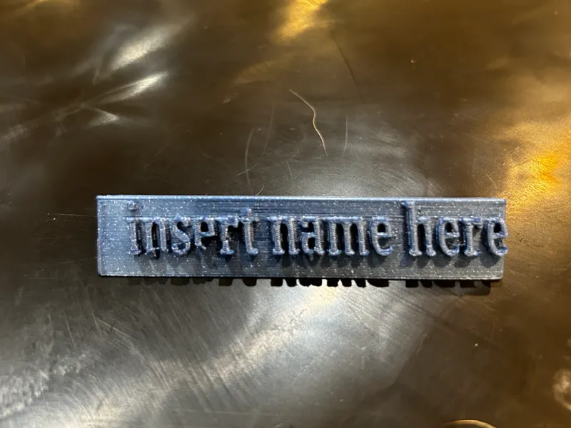 Name plate