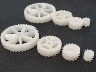 Brick Technic compatible double helical gears