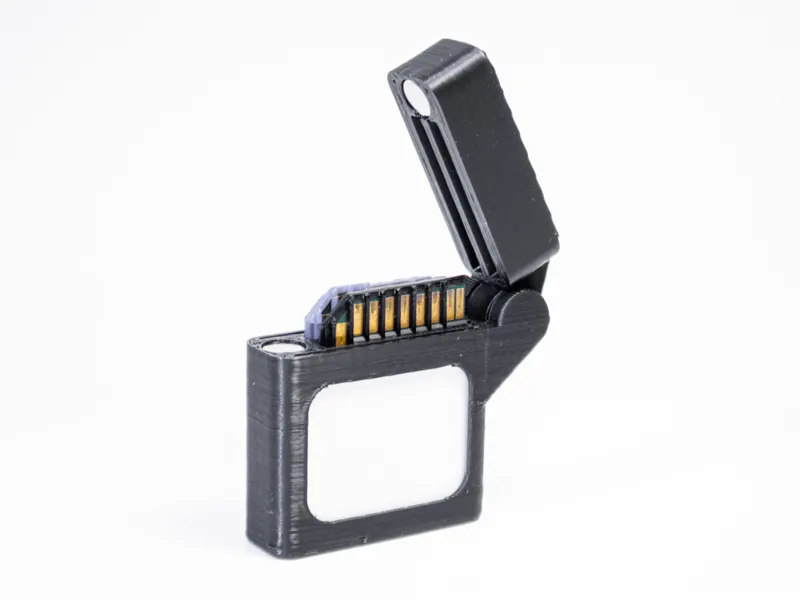 Dual Label SD Card Case - Zippo Style