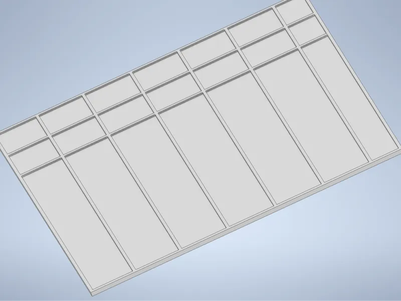 work mat divided into compartments