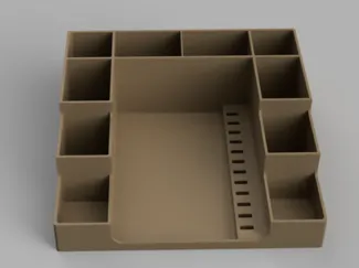 Large desk organizer with USB holders