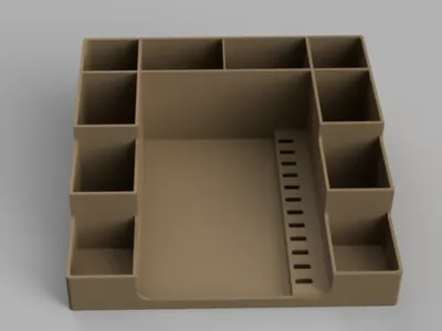 Large desk organizer with USB holders