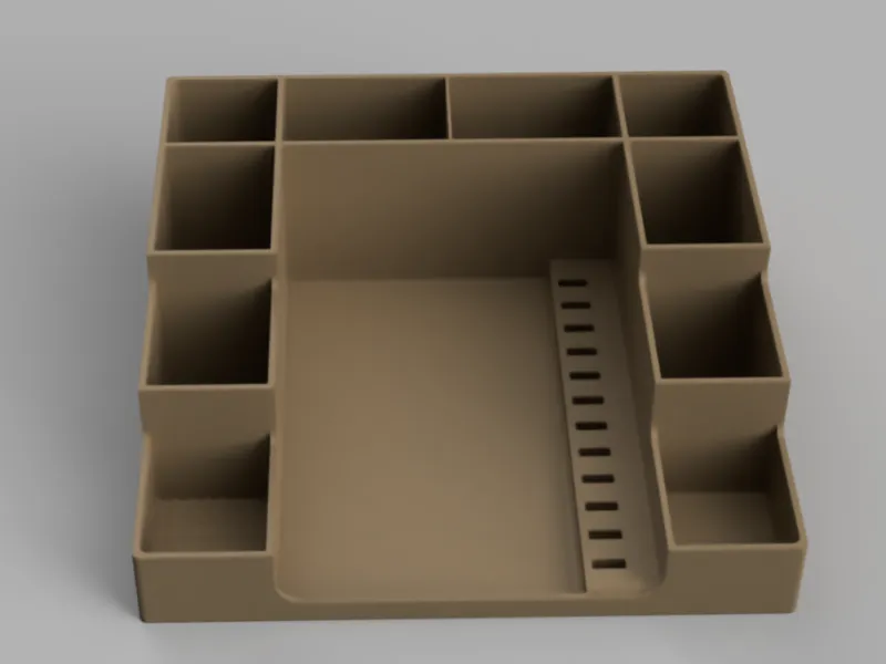 Large desk organizer with USB holders