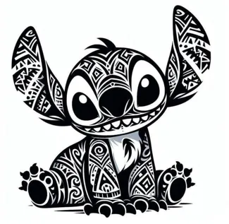 stitch cuadro OHANA version mandala