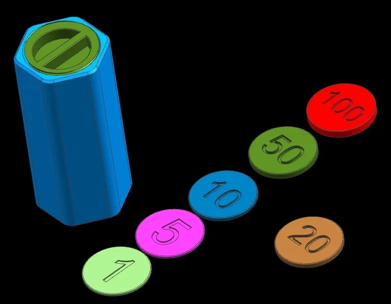 Chips and Storage Jar Game Coins by HaiBoWen - MakerWorld