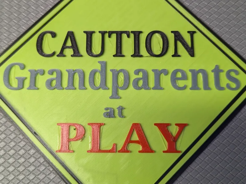 CAUTION Grandparents sign