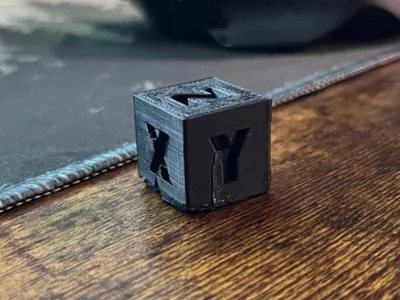 x-y-z calibration cube