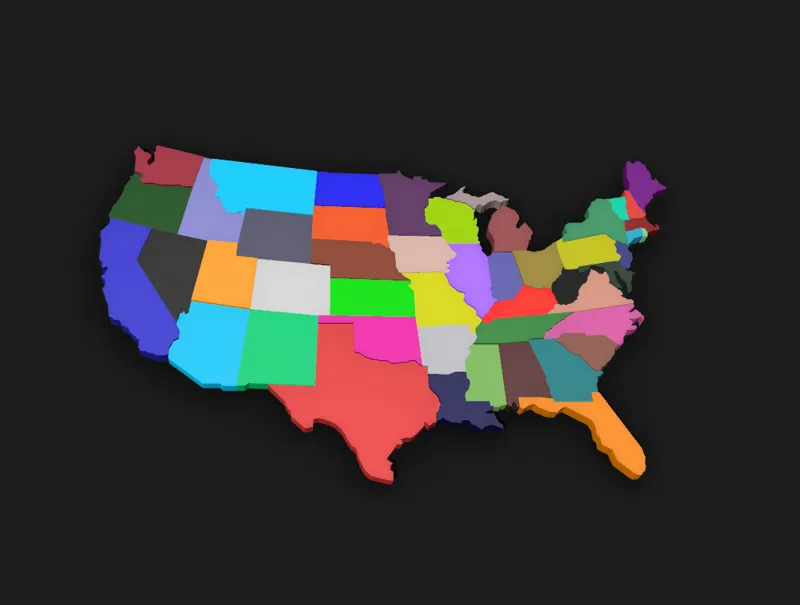 USA map puzzle