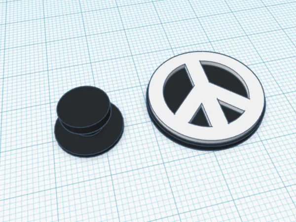 Peace Symbol Croc Charm
