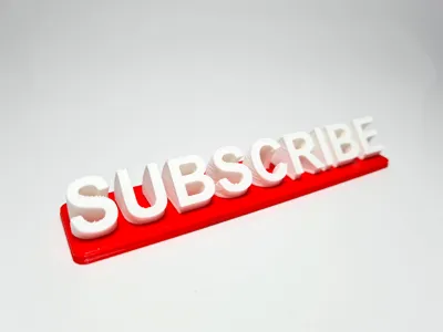 Subscribe 3D Plate