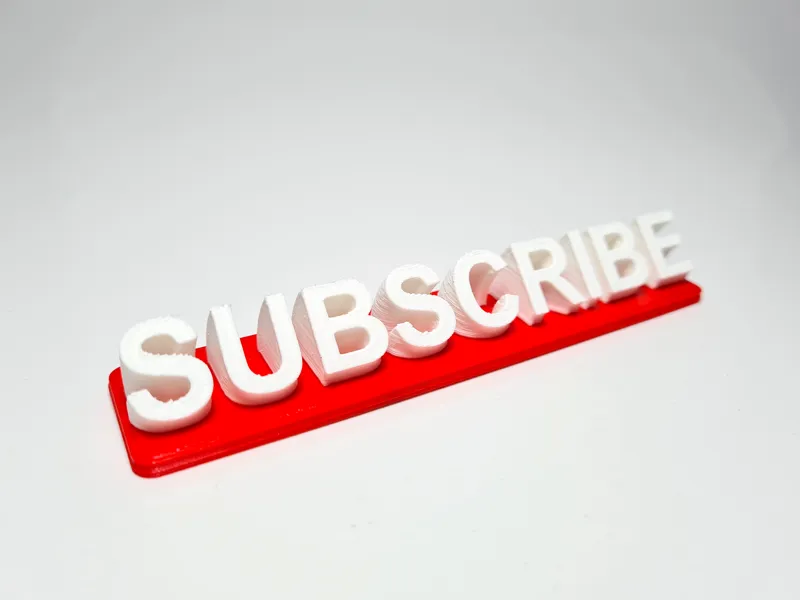 Subscribe 3D Plate