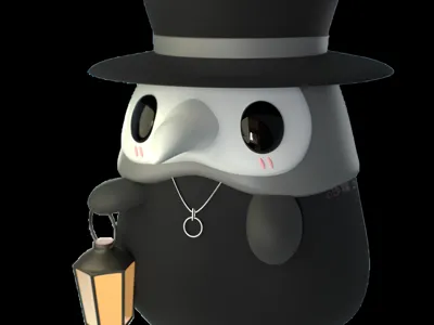Plague Doctor Plushy Keychain