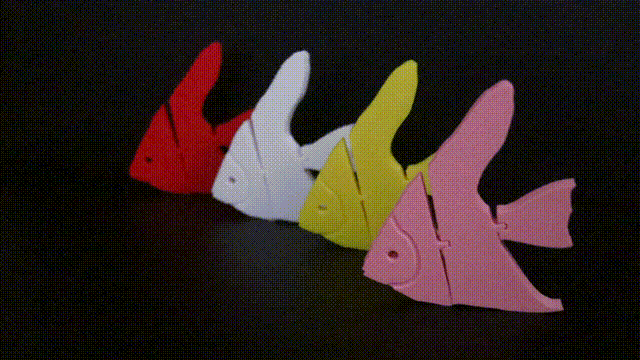 可活动鱼-钥匙扣挂件（Flexible Fish - Key chain pendant）