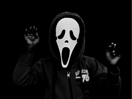 GHOST FACE MASK FOR KIDS AND ADULT SIZE'S