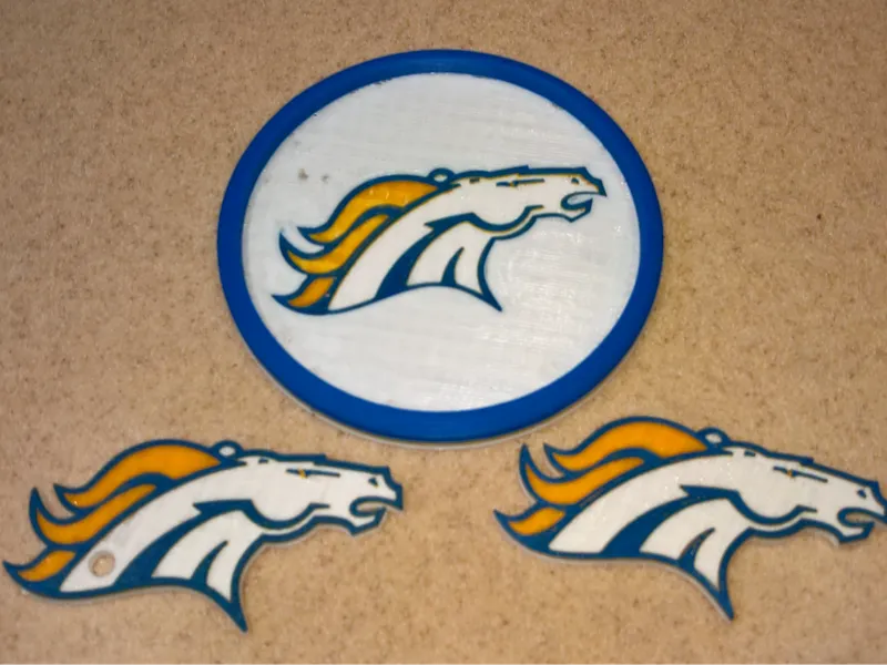 Broncos earrings