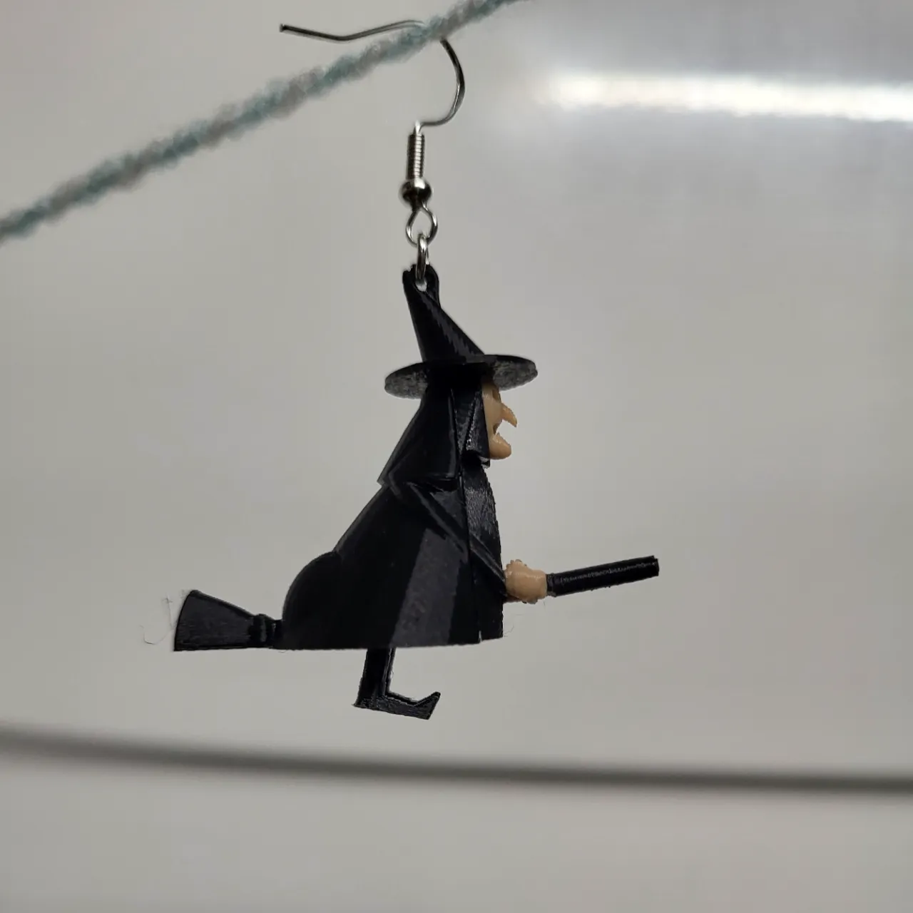 flying witch earring view 3