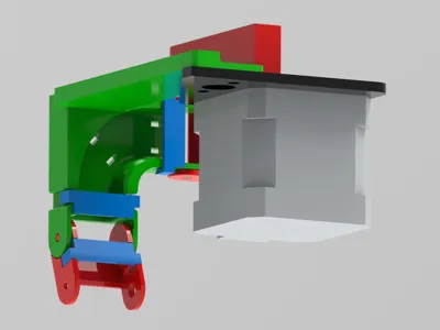 extruder mount for Ender 3 v2 cable chain