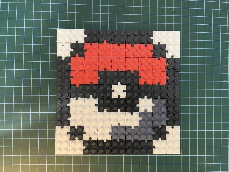 Pokeball Puzzle – Brick Pixel Art